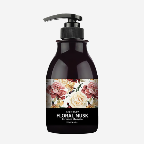 floral musk perfumed hair shampoo